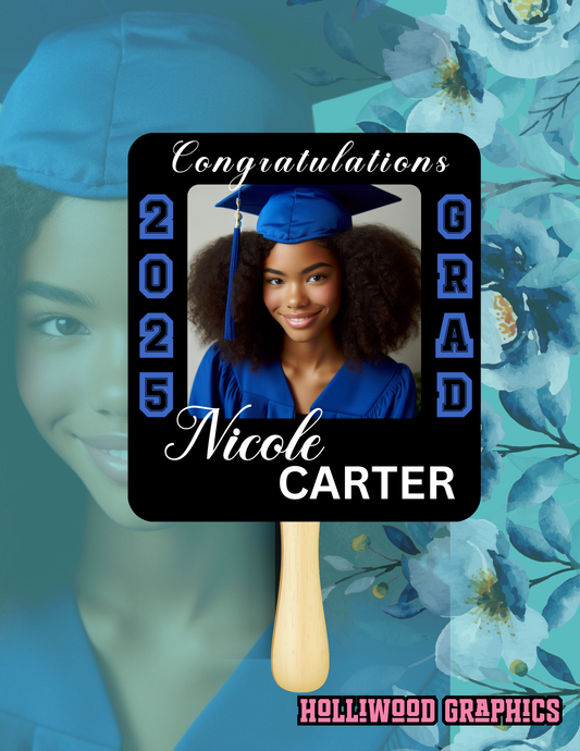 "Nicole" Custom Graduation Fan