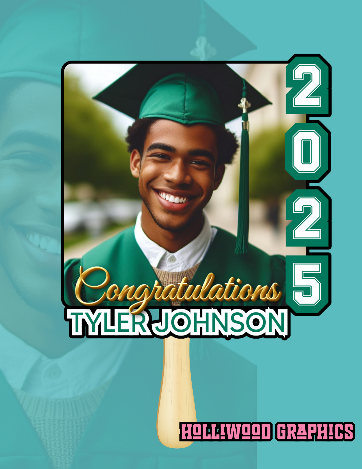 "Tyler" Custom Graduation Fan